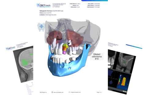 CBCT Radiology Reports and Diagnostic Dashboard Mobile View